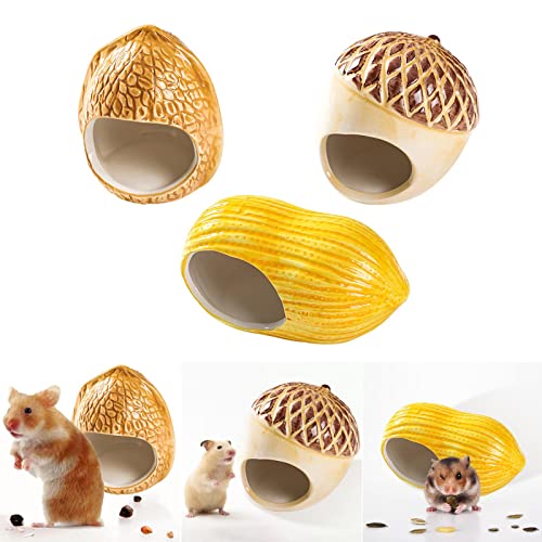 sporful Niedlicher Keramik-Hamsterkäfig, Kleintierhaus, Mini-Hütte für Zwerghamster, Vögel, 3 Stück sporful Niedlicher Keramik-Hamsterkäfig, Kleintierhaus, Mini-Hütte für Zwerghamster, Vögel, 3 Stück von sporful