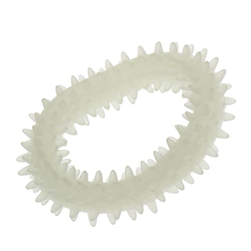 sporful Noctilucous Dog Dental Chew Toy Ring - TPR Plastic Teeth Cleaning, Night Glow, Interactive Puppy Toy von sporful
