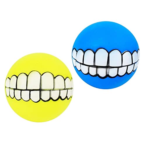 sporful Quietschball für Welpen, Vinyl, zufällige Farbe, Größe L + M, 2 Stück von sporful