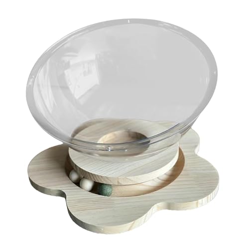 sporful Space Capsule Katzenbett | Transparentes Haustiernest für Indoor-Katzen | L (32 cm) | Einzigartige Hängematte für Katzen & Hasen von sporful