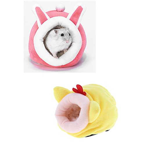 sporful Warmes Winter-Haus für Kaninchen, Meerschweinchen, Hamster, Bett, Nest für Kleintiere, Baumwolle, gemütlicher Unterschlupf, 2 Stück sporful Warmes Winter-Haus für Kaninchen, Meerschweinchen, Hamster, Bett, Nest für Kleintiere, Baumwolle, gemütlicher Unterschlupf, 2 Stück von sporful