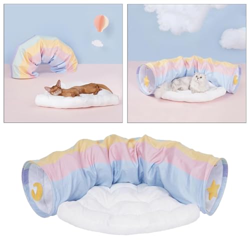 sporful Weiches, warmes Haustierbett, gemütliches Kissen, Schlafdecke mit Tunnel für Katzen, Hunde, kleine Rassen sporful Weiches, warmes Haustierbett, gemütliches Kissen, Schlafdecke mit Tunnel für Katzen, Hunde, kleine Rassen von sporful