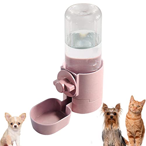 Automatischer Wasser und Futterspender für Haustiere, Sprbraw Haustier Wasserspender Katzen, Hunde 500ml(Rosa) von sprbraw