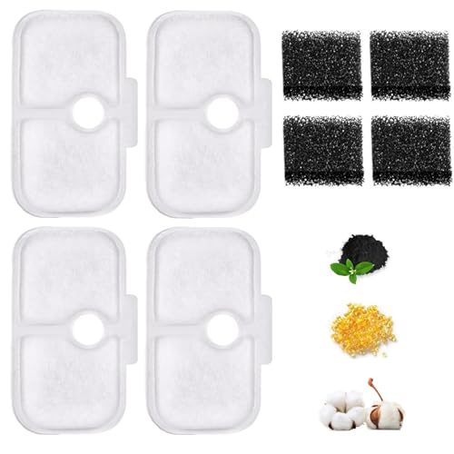4 Packungen Katzenwasserbrunnenfilter, Katzenbrunnen-Ersatzfilter-Set für PLWF05/PLWF115/PLWF105, Filterkartuschen für den Einsatz von Katzen, die Haustiere trinken (Stil B) von starfa lab