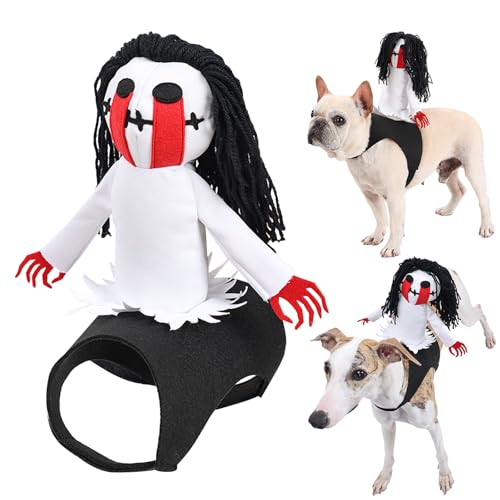 Hunde-Halloween-Sattelkostüm, Hunde-Geist-Reit-Kostüm, Haustier-Transformation, Geisterkleidung, Halloween, Cosplay, Party, Verkleidungsoutfit für kleine, mittelgroße Hunde, Katzen Hunde-Halloween-Sattelkostüm, Hunde-Geist-Reit-Kostüm, Haustier-Transformation, Geisterkleidung, Halloween, Cosplay, Party, Verkleidungsoutfit für kleine, mittelgroße Hunde, Katzen von stepsin