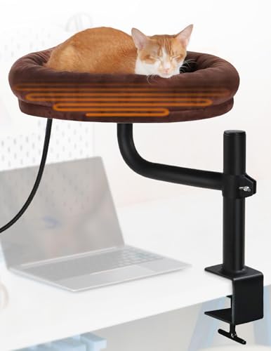 stohot Beheiztes Katzenbett für den Schreibtisch im Innenbereich, beheiztes Haustierbett, Hängematte für Zuhause, Büro, Arbeitsplatz, mit verstellbarer Halterung und 360° drehbarem Arm, kleines, stohot Beheiztes Katzenbett für den Schreibtisch im Innenbereich, beheiztes Haustierbett, Hängematte für Zuhause, Büro, Arbeitsplatz, mit verstellbarer Halterung und 360° drehbarem Arm, kleines, von stohot