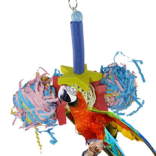 strimusimak Papageien-Spielzeug für Papageien, Afrikanische Graubisse, Klettern, Kauspielzeug zum Aufhängen, Seil von strimusimak
