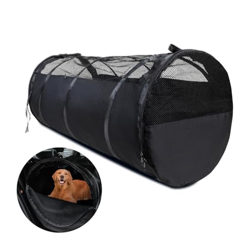 Pet Tube Weiche Hundehütte Autokäfig, groß, faltbar, für Hunde und Katzen, Haustiereindämmung, Barriere, Zwinger für Langstreckenreisen, Roadtrip Pet Tube Weiche Hundehütte Autokäfig, groß, faltbar, für Hunde und Katzen, Haustiereindämmung, Barriere, Zwinger für Langstreckenreisen, Roadtrip von stryfull