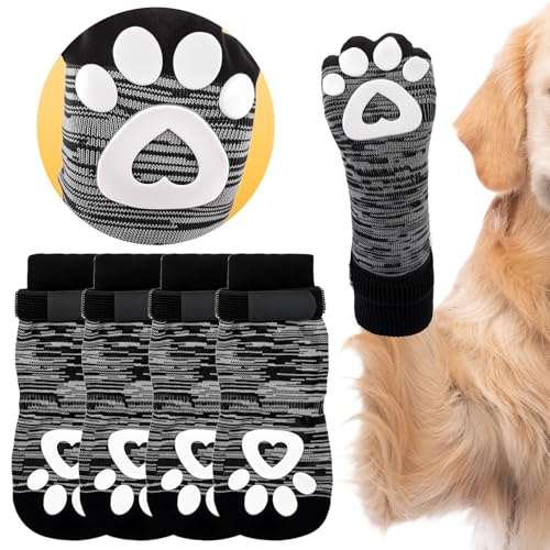Stryfull Rutschfeste Hundesocken, um das Lecken der Pfoten zu verhindern, doppelseitiger Griff, rutschfester Pfotenschutz für Hartholzböden, heiß/kalte Gehwege, Traktionskontrolle für kleine von stryfull