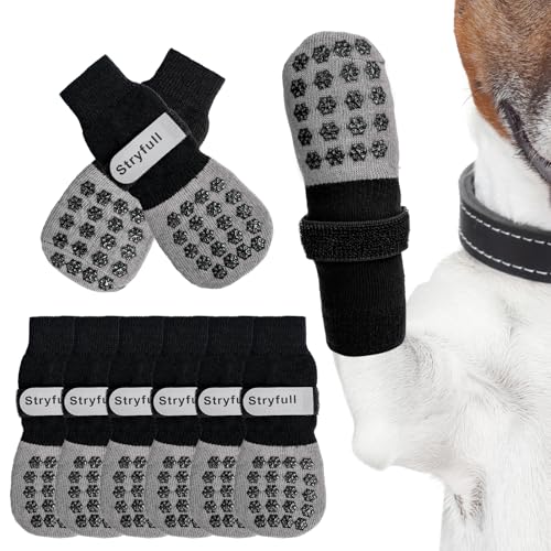 Stryfull Rutschfeste Hundesocken, um das Lecken von Pfoten zu verhindern, doppelseitige Hundesocken für Hartholzböden, Traktionskontrolle und Pfotenschutz für kleine, mittelgroße und große ältere Stryfull Rutschfeste Hundesocken, um das Lecken von Pfoten zu verhindern, doppelseitige Hundesocken für Hartholzböden, Traktionskontrolle und Pfotenschutz für kleine, mittelgroße und große ältere von stryfull