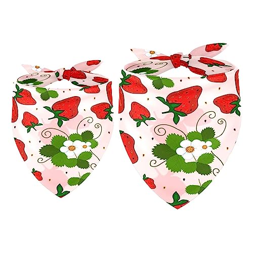 Haustierbandana für kleine mittelgroße Hunde und Katzen,Blumenerdbeere,Haustierbandana für kleine mittelgroße Hunde und Katzen von suojapuku