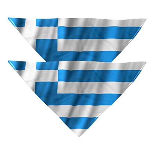 Haustierbandana für kleine mittelgroße Hunde und Katzen,Flagge von Griechenland,Hunde-Bandanas,2er-Pack,Katzen-Lätzchen,Haustierschal Haustierbandana für kleine mittelgroße Hunde und Katzen,Flagge von Griechenland,Hunde-Bandanas,2er-Pack,Katzen-Lätzchen,Haustierschal von suojapuku