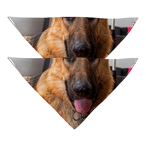 Haustierbandana für kleine mittelgroße Hunde und Katzen,Hund Deutscher Schäferhund,Hunde-Bandanas,2er-Pack,Katzen-Lätzchen,Haustierschal von suojapuku