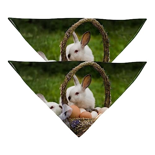 Haustierbandana für kleine mittelgroße Hunde und Katzen,Ostern-Kaninchen-Korb-Eier,Hunde-Bandanas,2er-Pack,Katzen-Lätzchen,Haustierschal Haustierbandana für kleine mittelgroße Hunde und Katzen,Ostern-Kaninchen-Korb-Eier,Hunde-Bandanas,2er-Pack,Katzen-Lätzchen,Haustierschal von suojapuku