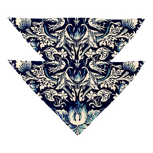 Haustierbandana für kleine mittelgroße Hunde und Katzen,Vintage-Vogel im ethnischen Stil mit Blumenmuster,Hunde-Bandanas,2er-Pack,Katzen-Lätzchen,Haustierschal Haustierbandana für kleine mittelgroße Hunde und Katzen,Vintage-Vogel im ethnischen Stil mit Blumenmuster,Hunde-Bandanas,2er-Pack,Katzen-Lätzchen,Haustierschal von suojapuku