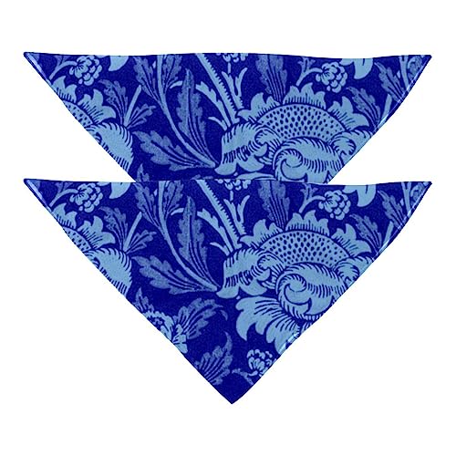 Haustierbandana für kleine mittelgroße Hunde und Katzen,Vintage lila Blumen,Hunde-Bandanas,2er-Pack,Katzen-Lätzchen,Haustierschal von suojapuku