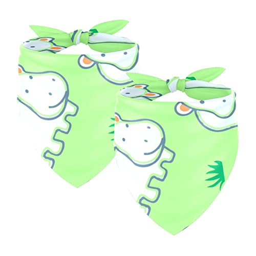 Hundebandanas,Dreieckslätzchen 2 Stück,Cartoon-Vogel-Nilpferd,Bandana für große Hunde und Katzen Hundebandanas,Dreieckslätzchen 2 Stück,Cartoon-Vogel-Nilpferd,Bandana für große Hunde und Katzen von suojapuku