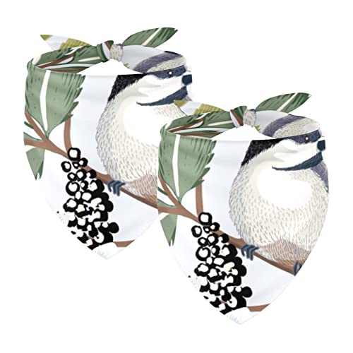 Hundebandanas,Dreieckslätzchen 2 Stück,Vogel- und Blumenbaum,Bandana für große Hunde und Katzen Hundebandanas,Dreieckslätzchen 2 Stück,Vogel- und Blumenbaum,Bandana für große Hunde und Katzen von suojapuku