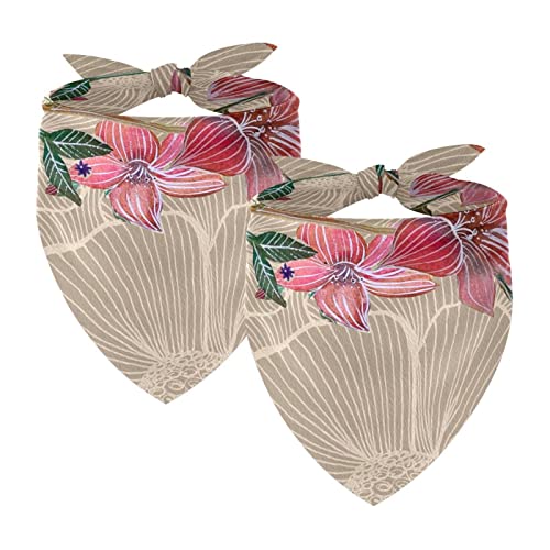 Hundebandanas,Dreieckslätzchen 2 Stück,bunter Vogel und Blume,Bandana für große Hunde und Katzen Hundebandanas,Dreieckslätzchen 2 Stück,bunter Vogel und Blume,Bandana für große Hunde und Katzen von suojapuku