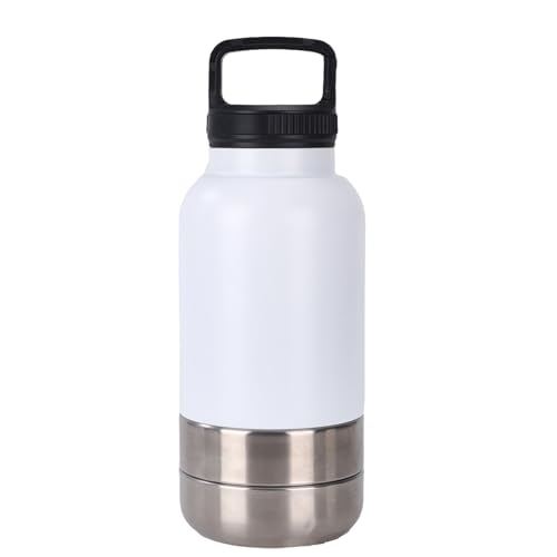 susiodeu Reise Wassernapf für Hunde, unverzichtbares Zubehör für aktive Welpen unterwegs, tragbarer Wassernapf für Hunde, Metall Hundewasserflasche, B von susiodeu