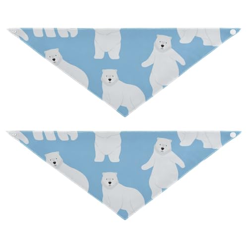 susiyo Hundehalstücher, Eisbär auf blauem Haustierschal, Weihnachts-Kostüm für kleine, mittelgroße Hunde, Größe M, 2 Stück susiyo Hundehalstücher, Eisbär auf blauem Haustierschal, Weihnachts-Kostüm für kleine, mittelgroße Hunde, Größe M, 2 Stück von susiyo