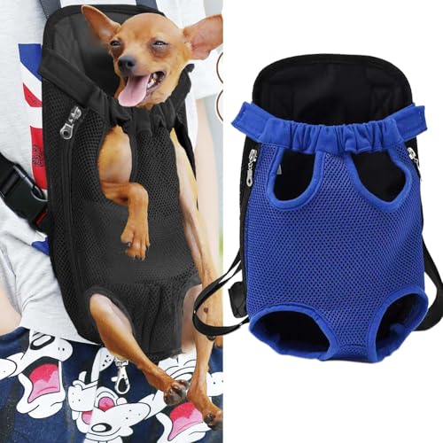 Haustier-Tragerucksack, verstellbare Tragetasche für Haustiere, Katzen, Hunde, Reisetasche, Beine, Hundetrage für Wandern, Camping, Reisen, Sling Bag für kleine, mittelgroße Hunde und Katzen (blau, Haustier-Tragerucksack, verstellbare Tragetasche für Haustiere, Katzen, Hunde, Reisetasche, Beine, Hundetrage für Wandern, Camping, Reisen, Sling Bag für kleine, mittelgroße Hunde und Katzen (blau, von suytipe
