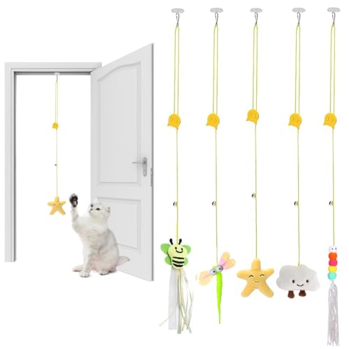 svpfuo 5 Stück Katzenspielzeug, Katzenspielzeug, Cat Toy, Geeignet Für Katzen Selbst Hoch Bissfest Federn, Hängende Schwingende Katze Teaser Stick. Katze Teaser Stick Necken Katze Spielzeug svpfuo 5 Stück Katzenspielzeug, Katzenspielzeug, Cat Toy, Geeignet Für Katzen Selbst Hoch Bissfest Federn, Hängende Schwingende Katze Teaser Stick. Katze Teaser Stick Necken Katze Spielzeug von svpfuo