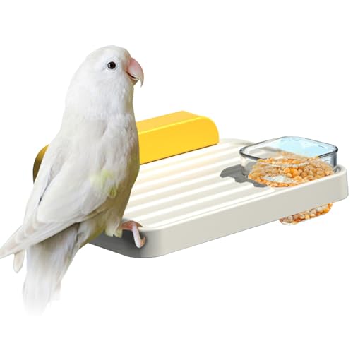 svpfuo Vogelstation, Vogelkäfig-Plattform, Plattform für Haustiere, Wellensittich Futternapf, Eine Futterplattform, Die für Vögel, Hamster, Igel, Streifenhörnchen und Andere Tiere Geeignet ist von svpfuo