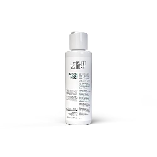 SweetHerd Beruhigende und feuchtigkeitsspendende Augenlotion mit Panthenol und Vitamin E, ohne Parfüm, für Hunde und Katzen – 100 ml, beruhigende und feuchtigkeitsspendende Wirkung, hergestellt in von sweetherd