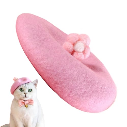 Hund Baskenmütze - 5000-15000g Verstellbarer Haustier Hut | Gemütliche Tier Kopfbedeckung| Weiches Accessoire Für Kleine Tiere | Tier Kopfbedeckung Katze Welpe Kostüm Für Weihnachten Feiertage von syayw