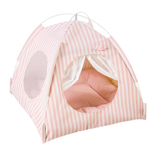Katzenzelt – tragbares Tipi-Zelt für Katzen | Hundebett | Nest für Haustiere | Bequemes Kissen aus Netzstoff, abnehmbar und waschbar für Kaninchen Katzenzelt – tragbares Tipi-Zelt für Katzen | Hundebett | Nest für Haustiere | Bequemes Kissen aus Netzstoff, abnehmbar und waschbar für Kaninchen von syayw