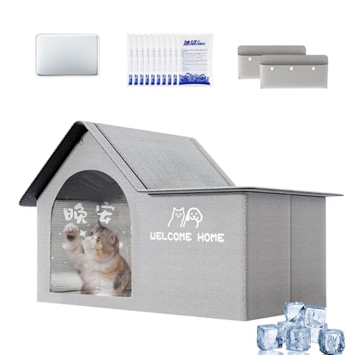 syayw Frisches Haus für Katzen im Freien – Kühlhaus, wasserdicht und isoliert, für Katzen | kühle Unterschlupf für Haustiere, leicht zu reinigen, platzsparend, für Garten und Innenbereich syayw Frisches Haus für Katzen im Freien – Kühlhaus, wasserdicht und isoliert, für Katzen | kühle Unterschlupf für Haustiere, leicht zu reinigen, platzsparend, für Garten und Innenbereich von syayw