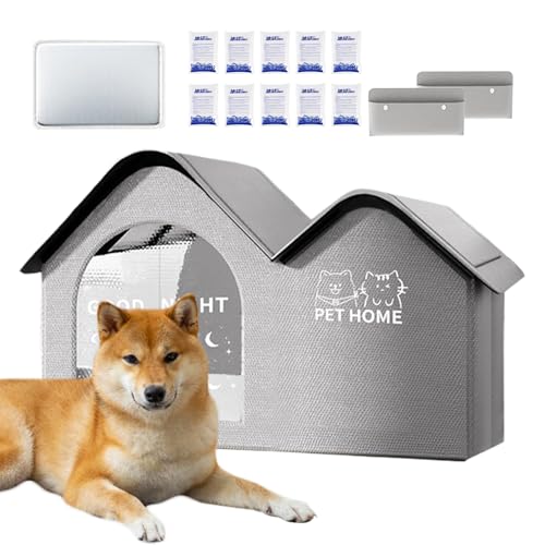 syayw Frisches Haus für Katzen im Freien | Unterschlupf für Tiere, isoliert, wasserdicht | Habitat mit Eisbeutel für Camping Reise Balkon Terrasse syayw Frisches Haus für Katzen im Freien | Unterschlupf für Tiere, isoliert, wasserdicht | Habitat mit Eisbeutel für Camping Reise Balkon Terrasse von syayw
