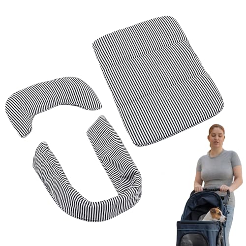 syayw Für Hundebuggy, Schutz für Kinderwagen, abnehmbares Kissen, wasserdicht, für Spaziergänge und Reisen, bequem, für Hunde, Katzen, Tiere von syayw