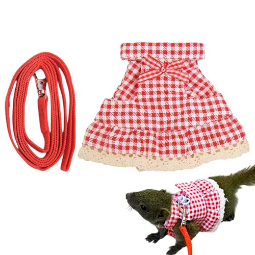syayw Geschirr für Kaninchen, Geschirr für Spaziergänge für Kleintiere | Atmungsaktive Kleidung für Kleintiere mit Leine für Reisen Camping im Freien von syayw