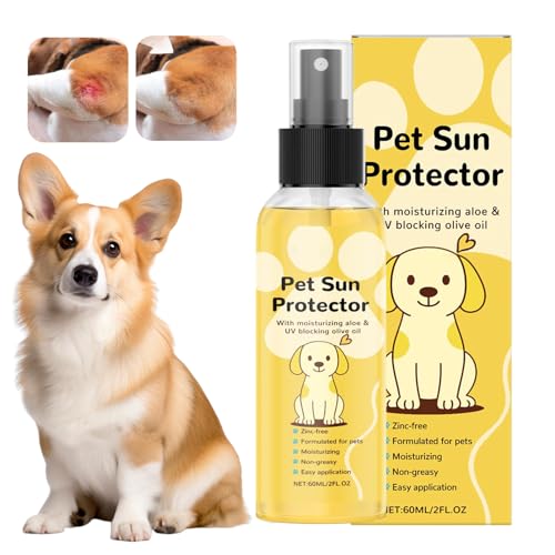 syayw Hund Sonnenschutz Spray,Pflegender Hundefreundlicher Sonnenschutz - UV-Schutz Bei Für Outdoor-Aktivitäten Wie Wandern Schwimmbad Ausflüge von syayw