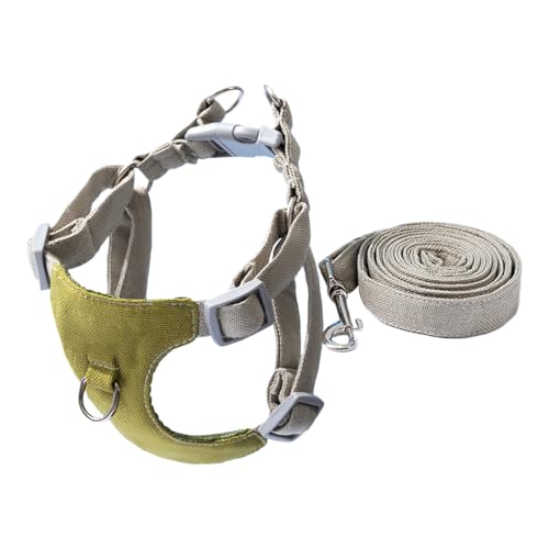 syayw Hundegeschirr | Set aus Geschirr und Leine für Hunde, Jacke aus atmungsaktivem Oxford-Gewebe, verstellbare Weste ohne Strangulation, für einfache Kontrolle, Zubehör für Reisen, Wandern, Camping syayw Hundegeschirr | Set aus Geschirr und Leine für Hunde, Jacke aus atmungsaktivem Oxford-Gewebe, verstellbare Weste ohne Strangulation, für einfache Kontrolle, Zubehör für Reisen, Wandern, Camping von syayw