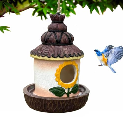 syayw Vogelhäuser Für Den Außenbereich - Gartenhäuschen Mit Futterstelle,Wetterfeste Vogelhaus Für Garten, Hof, Terrasse, Baum & Außenbereich Mit Wetterschutzdesign von syayw