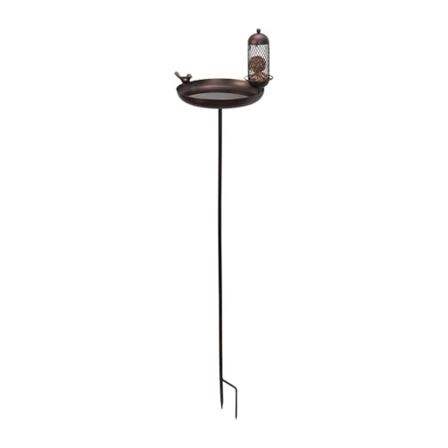 syayw Vogeltränke für Garten, dekorative Futterschale für draußen und Garten, rostfrei, multifunktional, zur Dekoration von Garten, Terrasse, Bauernhof syayw Vogeltränke für Garten, dekorative Futterschale für draußen und Garten, rostfrei, multifunktional, zur Dekoration von Garten, Terrasse, Bauernhof von syayw