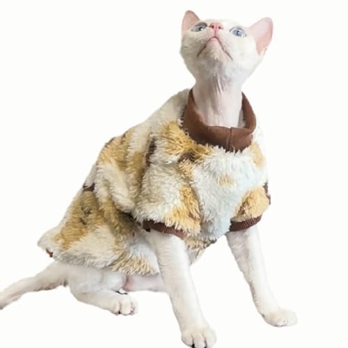 Syiyunran Haarlose Katze Kleidung - Katzenpullover Pullover für Katzen Mantel Katzenhemd Baumwolle Warm Katzen Sphynx Geeignet zum Warmhalten Schutz vor Kältehelle und Schöne Farben Syiyunran Haarlose Katze Kleidung - Katzenpullover Pullover für Katzen Mantel Katzenhemd Baumwolle Warm Katzen Sphynx Geeignet zum Warmhalten Schutz vor Kältehelle und Schöne Farben von syiyunran