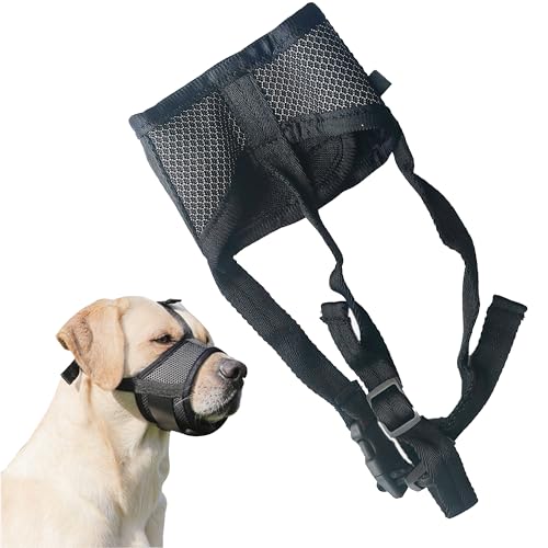 Syiyunran Maulkorb Mittlere Hunde - Schwarz 6x24x48cm, Adjustable Loop Breathable Safe Suitable for Muzzles of Medium and Large Dogs Prevents Barking Biting Chewing Mesh Giftköderschutz Hund Muzzle Syiyunran Maulkorb Mittlere Hunde - Schwarz 6x24x48cm, Adjustable Loop Breathable Safe Suitable for Muzzles of Medium and Large Dogs Prevents Barking Biting Chewing Mesh Giftköderschutz Hund Muzzle von syiyunran