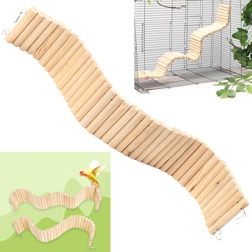 Syiyunran Vielseitig Holz Papageienvogelkauen Vogel Spielzeug - 1 Stück Papageienspielzeug Naturholz Hängende Zubehör, Vogelkäfig Zubehör Vogelspielzeug Halten Sie Ihre Vögel Glücklich Beschäftigt von syiyunran