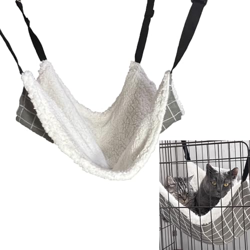 syiyunran Katzen hängematte Käfig katzenhängematte Kleintierbett - Mit Metall Karabinern Verstellbaren Bequemes Weiches Doppelseitiges Riemen FüR Katzen, Kleine Hunde, Kaninchen Et Al(L syiyunran Katzen hängematte Käfig katzenhängematte Kleintierbett - Mit Metall Karabinern Verstellbaren Bequemes Weiches Doppelseitiges Riemen FüR Katzen, Kleine Hunde, Kaninchen Et Al(L von syiyunran