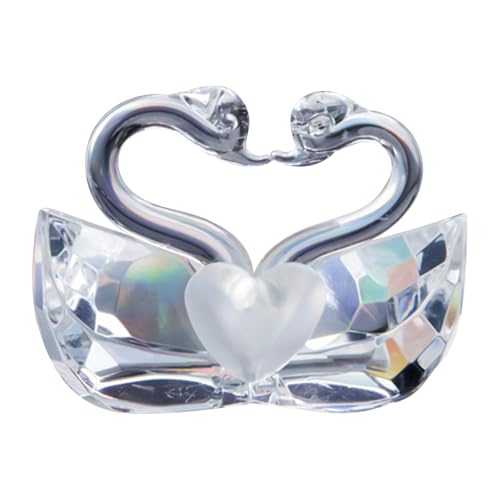 Tier Figur - Paar Duck Ornament Collectible Statue | Verschüttungssichere Wasserschale Für Hunde Und Katzen-Nicht-Schlupf-, Slow Feeder Für Unordentliche Trinker | Insula Für Valentinstag, Weihnachten von szaluyk