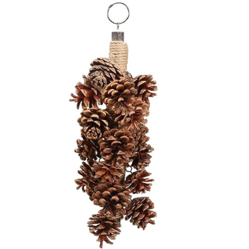 Vogelkauspielzeug - Natürliches Kiefern Vogelspielzeug | 20 cm Vogelspielzeug Für Käfigvögel | Vogelspielzeug Mit Kiefernkegeln | Lustiger Shredding Toys | Hangable Bird -Kau -Schwungspielzeug Vogelkauspielzeug - Natürliches Kiefern Vogelspielzeug | 20 cm Vogelspielzeug Für Käfigvögel | Vogelspielzeug Mit Kiefernkegeln | Lustiger Shredding Toys | Hangable Bird -Kau -Schwungspielzeug von szaluyk