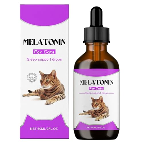 für Katzen | 60ml Beruhigungstropfen für Schlaf | Einschlafhilfe Nahrungsergänzung Haustierzubehör für Kätzchen Nacht Indoor Gewitter Reise Baden Pflege | Stressabbau von szaluyk