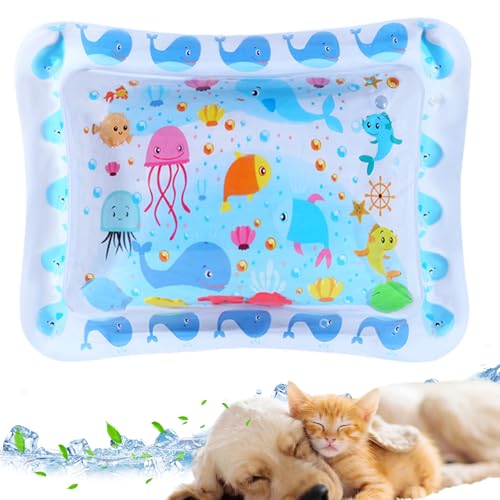 szaluyk Haustier-Wasserbett, faltbares Wasserbett für Katzen, Haustierbedarf, verdicktes Krabbelkissen, aufblasbar für Familie, Schlafen, alle Altersgruppen, heißes Wetter, drinnen und draußen szaluyk Haustier-Wasserbett, faltbares Wasserbett für Katzen, Haustierbedarf, verdicktes Krabbelkissen, aufblasbar für Familie, Schlafen, alle Altersgruppen, heißes Wetter, drinnen und draußen von szaluyk
