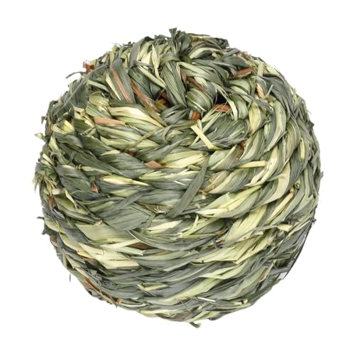 szaluyk Kaninchen Kauspielzeug - Hamstergrasball | Grasball für Meerschweinchen | bissfeste Kleintier-Leckerlis | Nagespaß | Kaninchen Hamster Meerschweinchen für Kaninchen, Eichhörnchen, Chinchilla von szaluyk