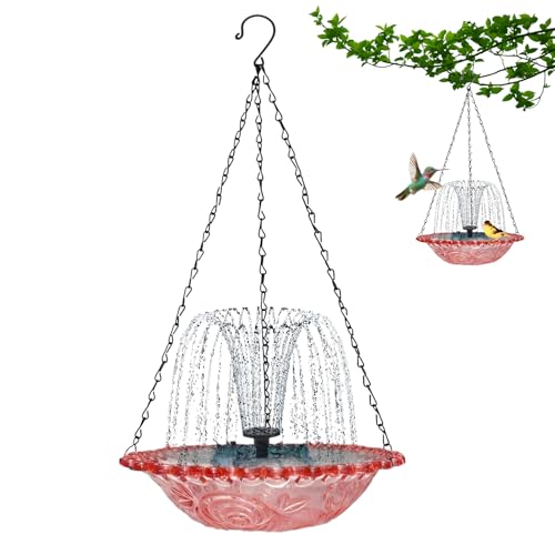 szaluyk Vogelbad - Hangable Feeder Bowl, Solar Fountain Decor | Gartenschale im Freien für Kolibri -Wildtiere, Balkon Hinterhof Attraktion für Vögel, Terrasse Hanging Merkmal szaluyk Vogelbad - Hangable Feeder Bowl, Solar Fountain Decor | Gartenschale im Freien für Kolibri -Wildtiere, Balkon Hinterhof Attraktion für Vögel, Terrasse Hanging Merkmal von szaluyk