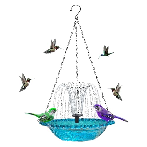 szaluyk Vogelbad - Hangable Feeder Bowl, Solar Fountain Decor | Gartenschale im Freien für Kolibri -Wildtiere, Balkon Hinterhof Attraktion für Vögel, Terrasse Hanging Merkmal szaluyk Vogelbad - Hangable Feeder Bowl, Solar Fountain Decor | Gartenschale im Freien für Kolibri -Wildtiere, Balkon Hinterhof Attraktion für Vögel, Terrasse Hanging Merkmal von szaluyk